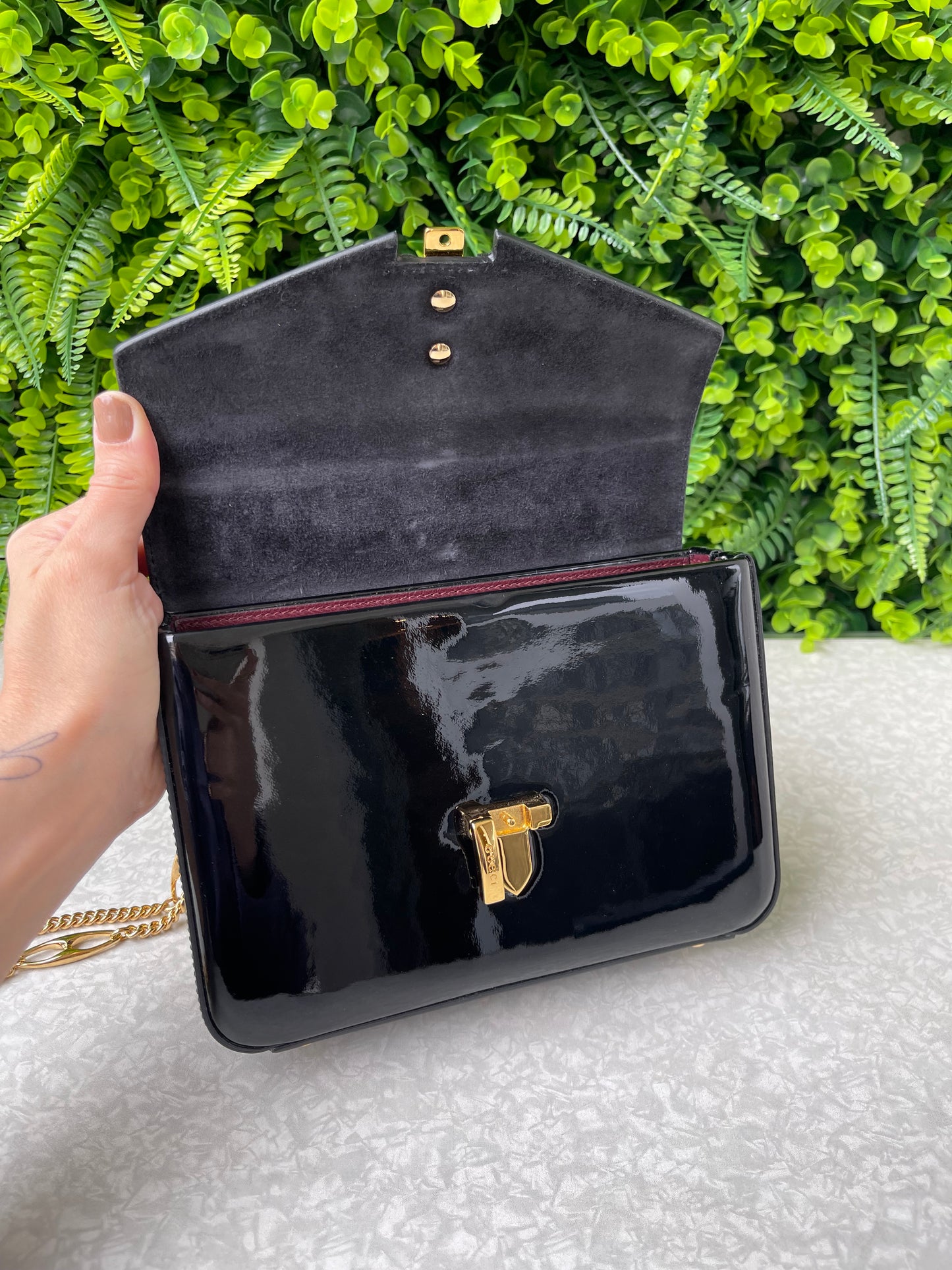 Gucci Sylvie 1969 Verniz Preta