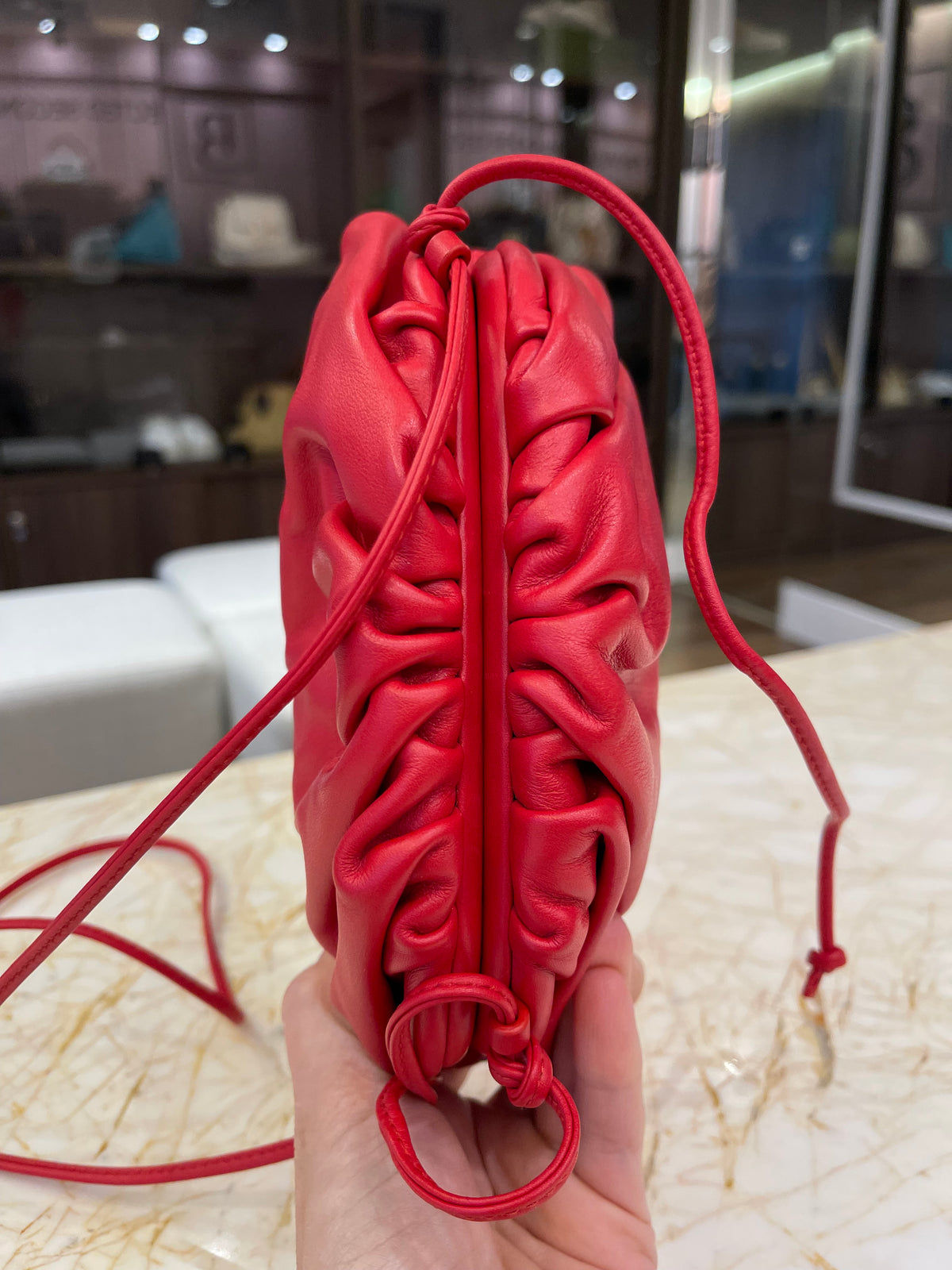 Bottega Veneta The Pouch Vermelha