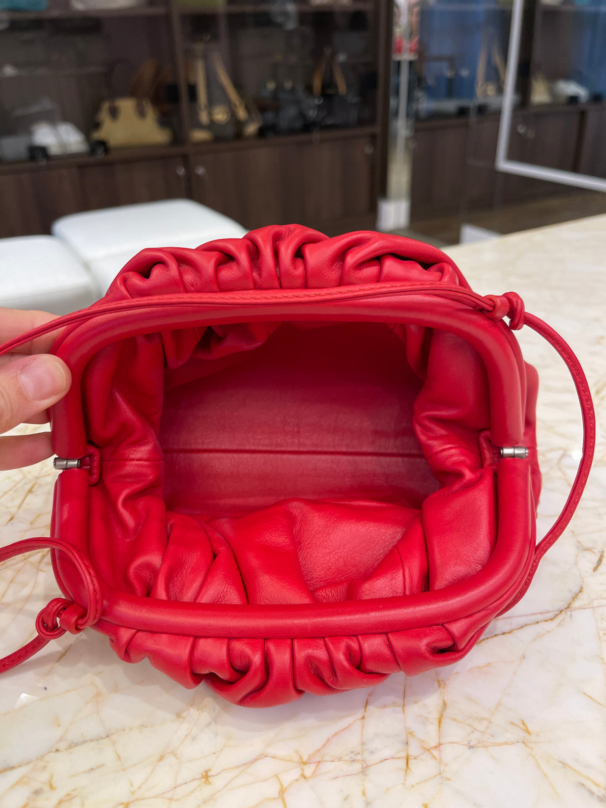 Bottega Veneta The Pouch Vermelha