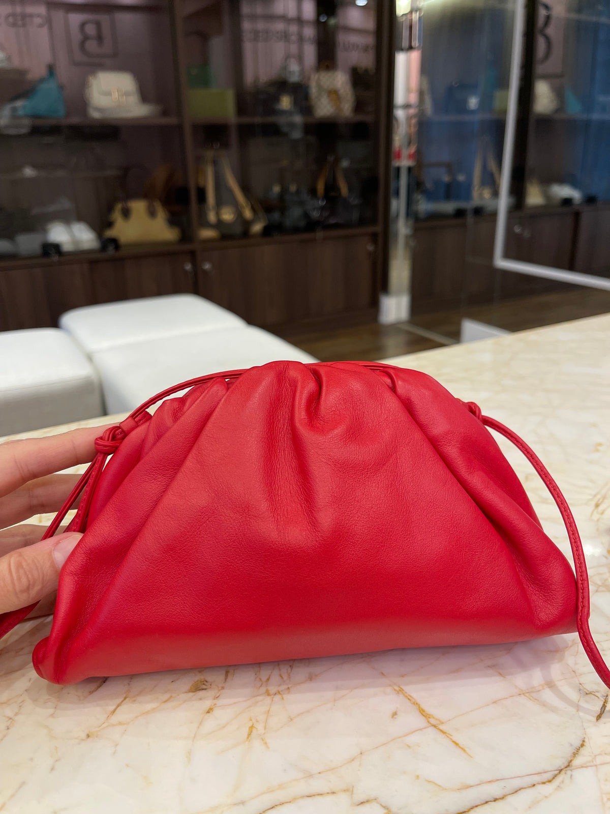 Bottega Veneta The Pouch Vermelha