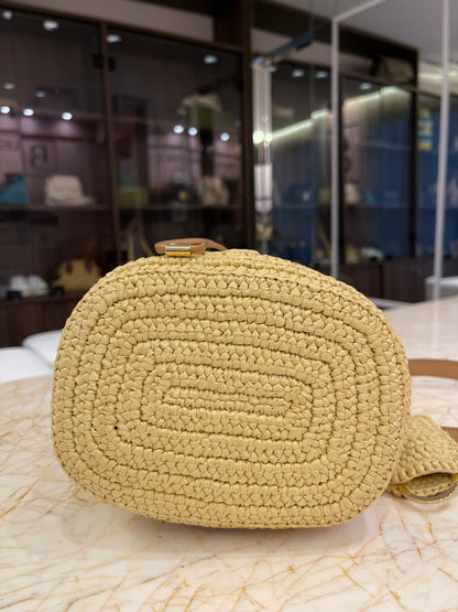 Prada Crochet Rafia Bucket