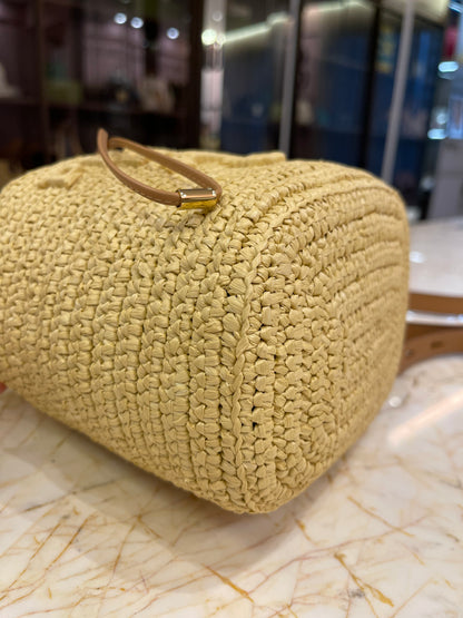 Prada Crochet Rafia Bucket