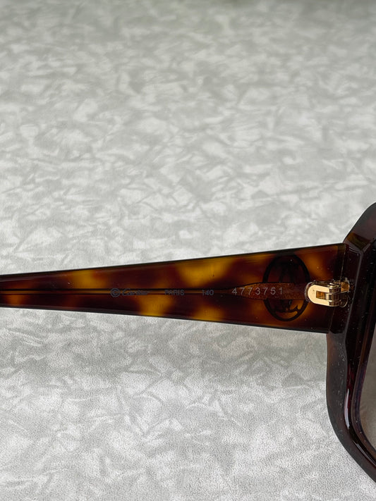 Óculos de Sol Cartier Acetato Marrom