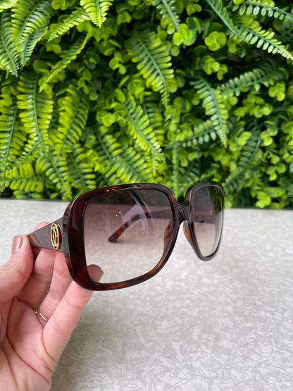 Óculos de Sol Cartier Acetato Marrom