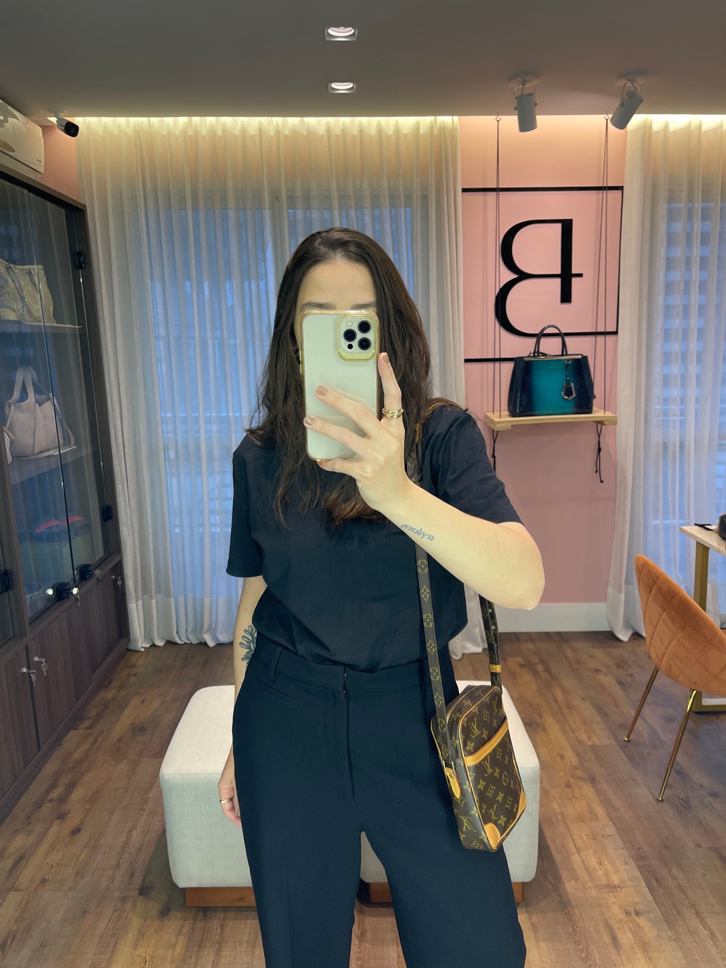 Louis Vuitton Danube Monogram Shoulder Bag