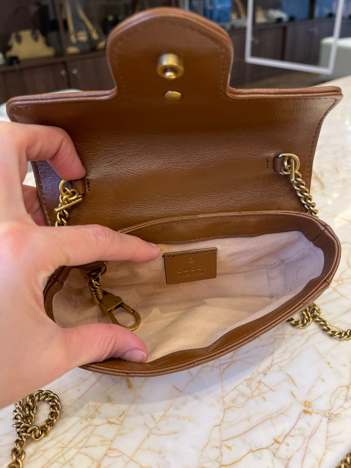 Gucci Marmont GG Mini Marrom