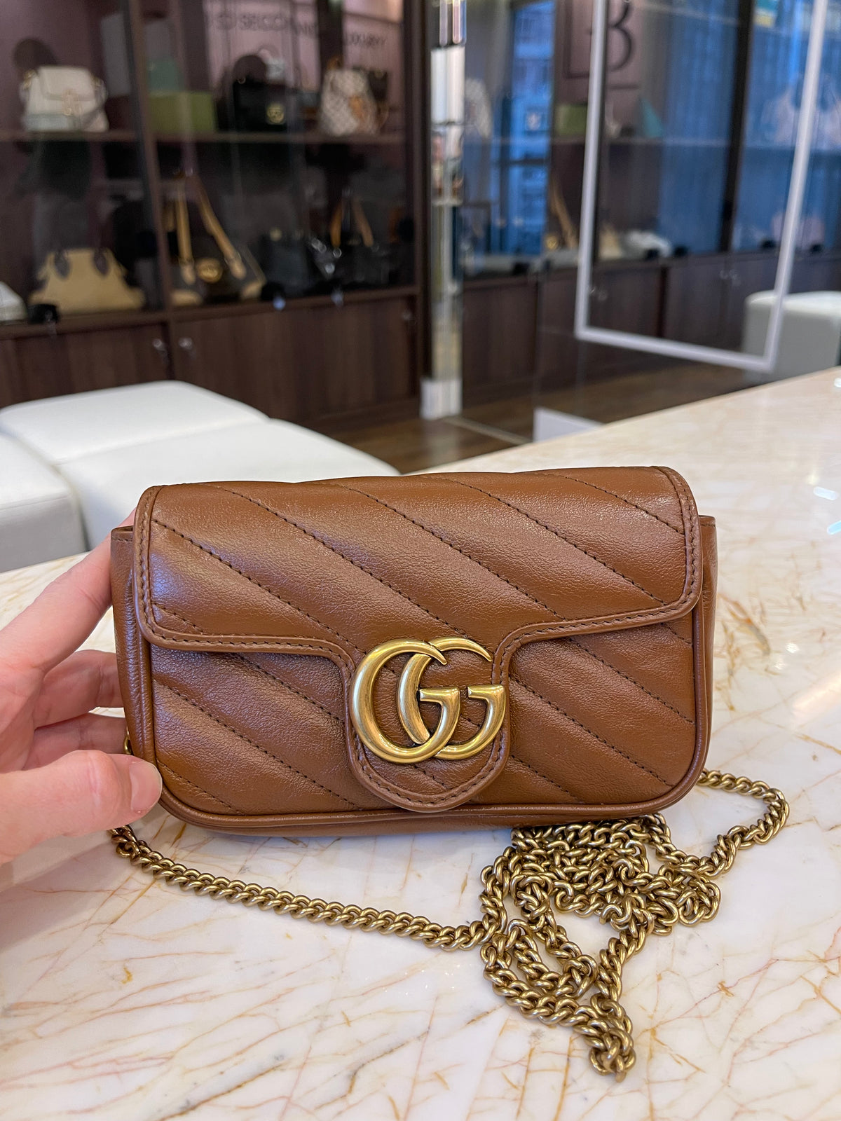 Gucci Marmont GG Mini Marrom