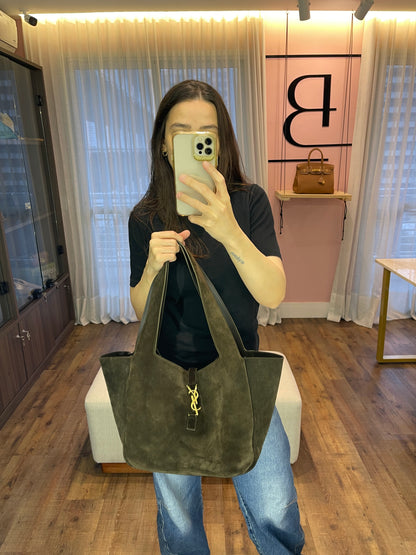 Saint Laurent Le 5 à 7 Bea em Camurça