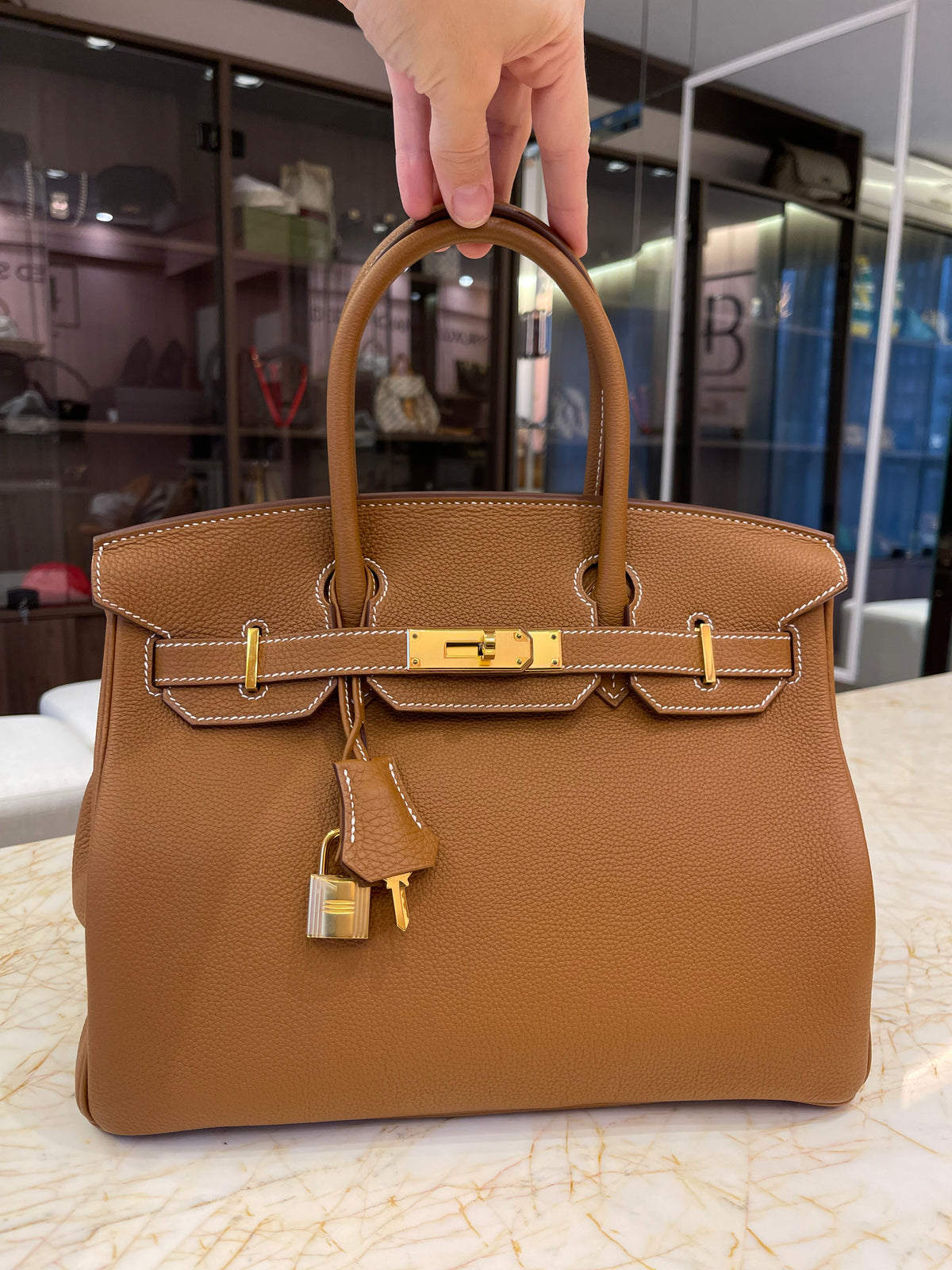 Hermès Birkin 30 Togo Gold