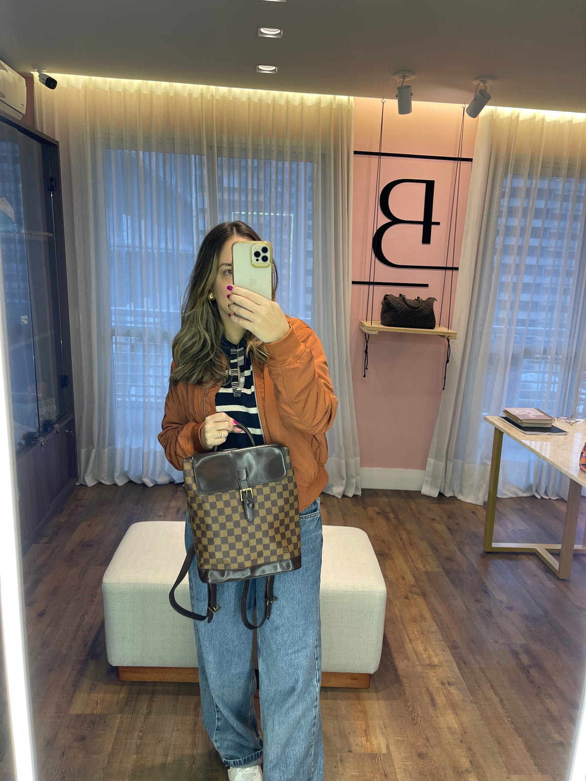 Mochila Louis Vuitton Soho Damier Ebene