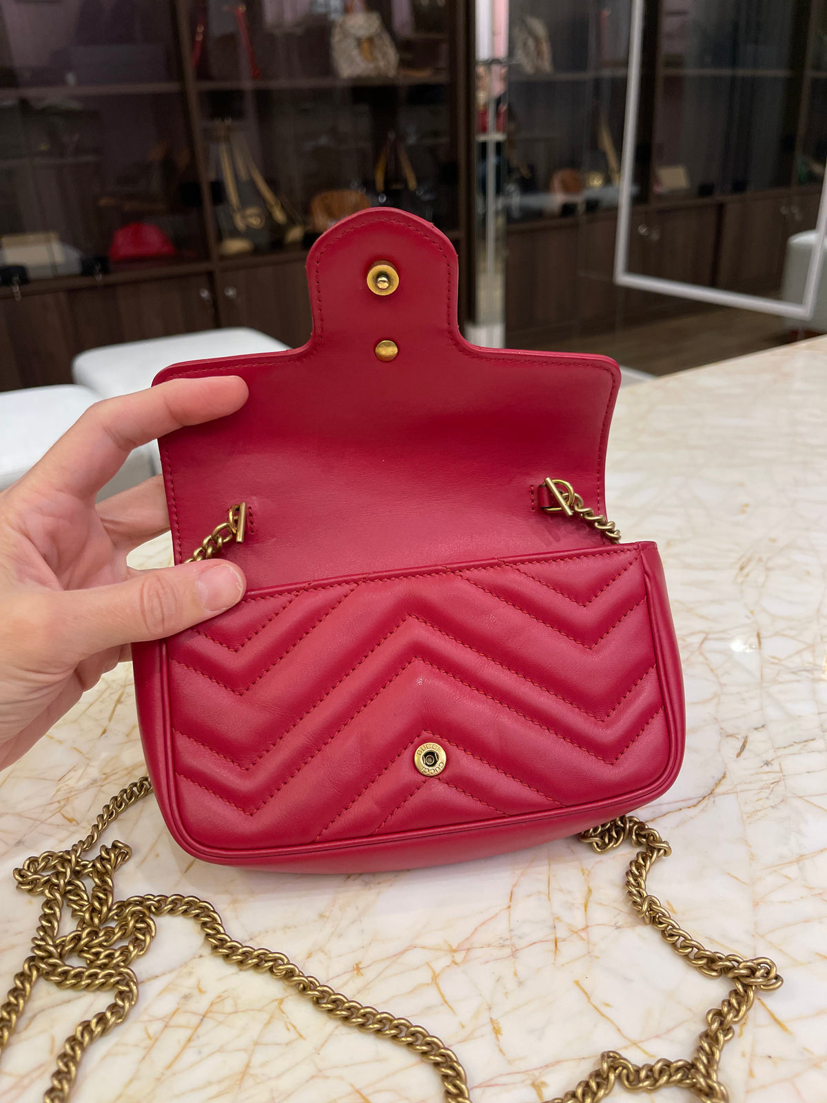 Gucci Mini Marmont GG Vermelha