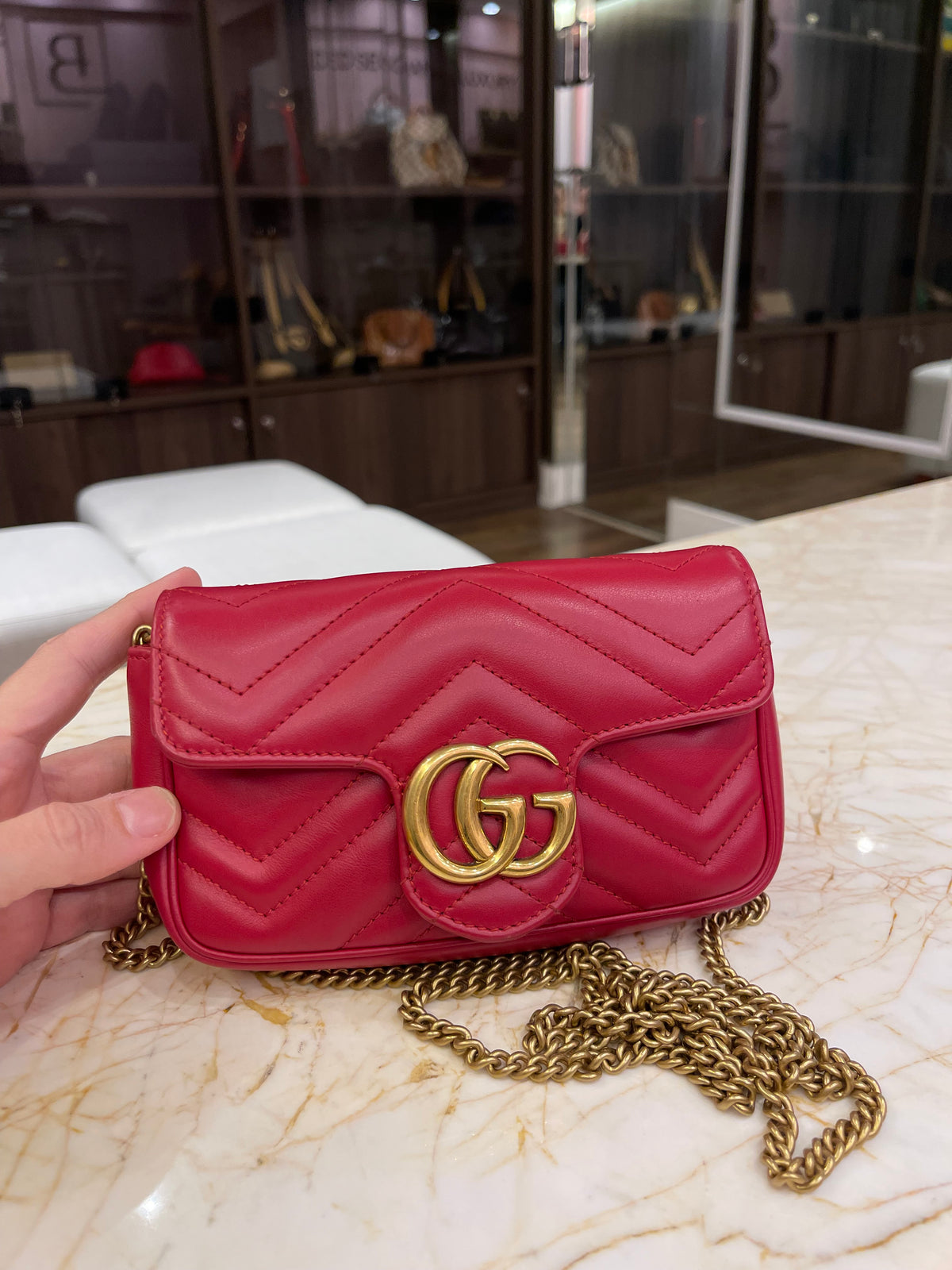 Gucci Mini Marmont GG Vermelha