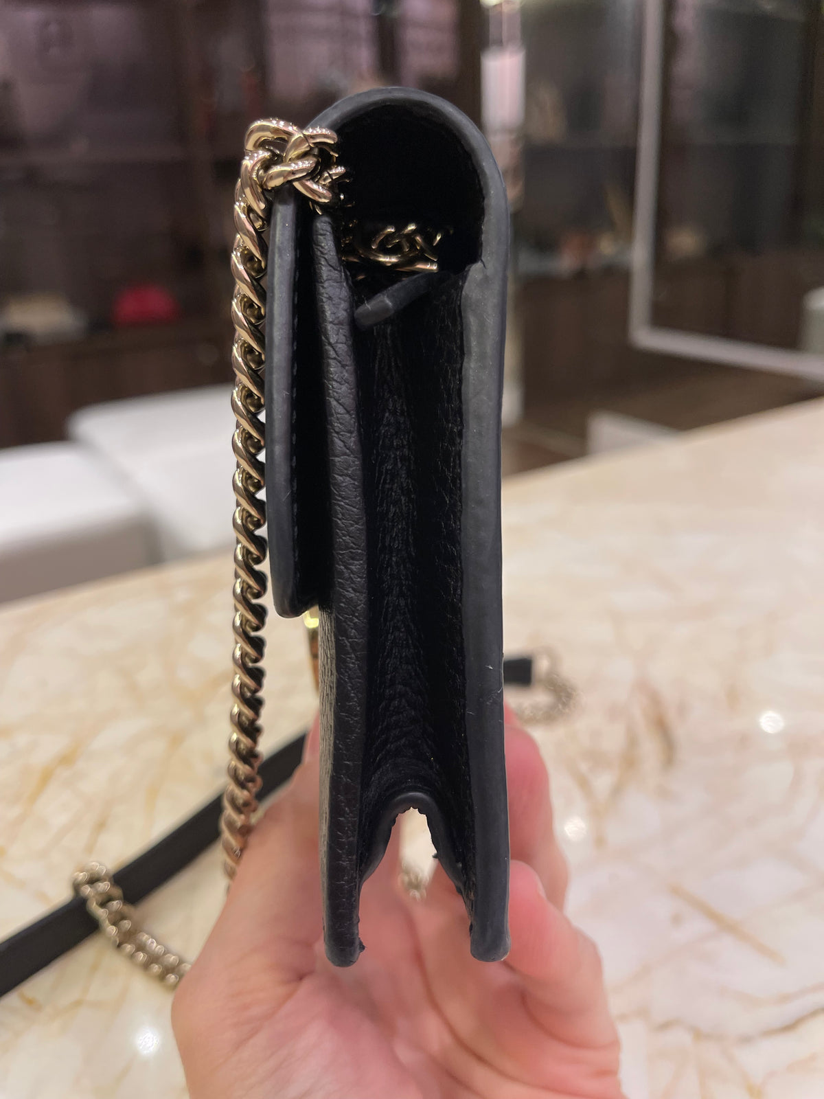 Gucci Interlocking G Dollar Chain Preta