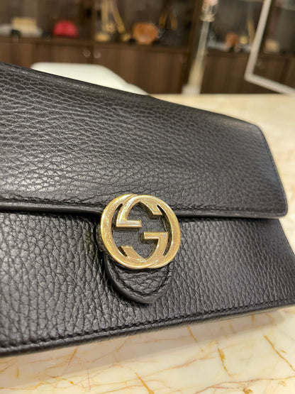 Gucci Interlocking G Dollar Chain Preta
