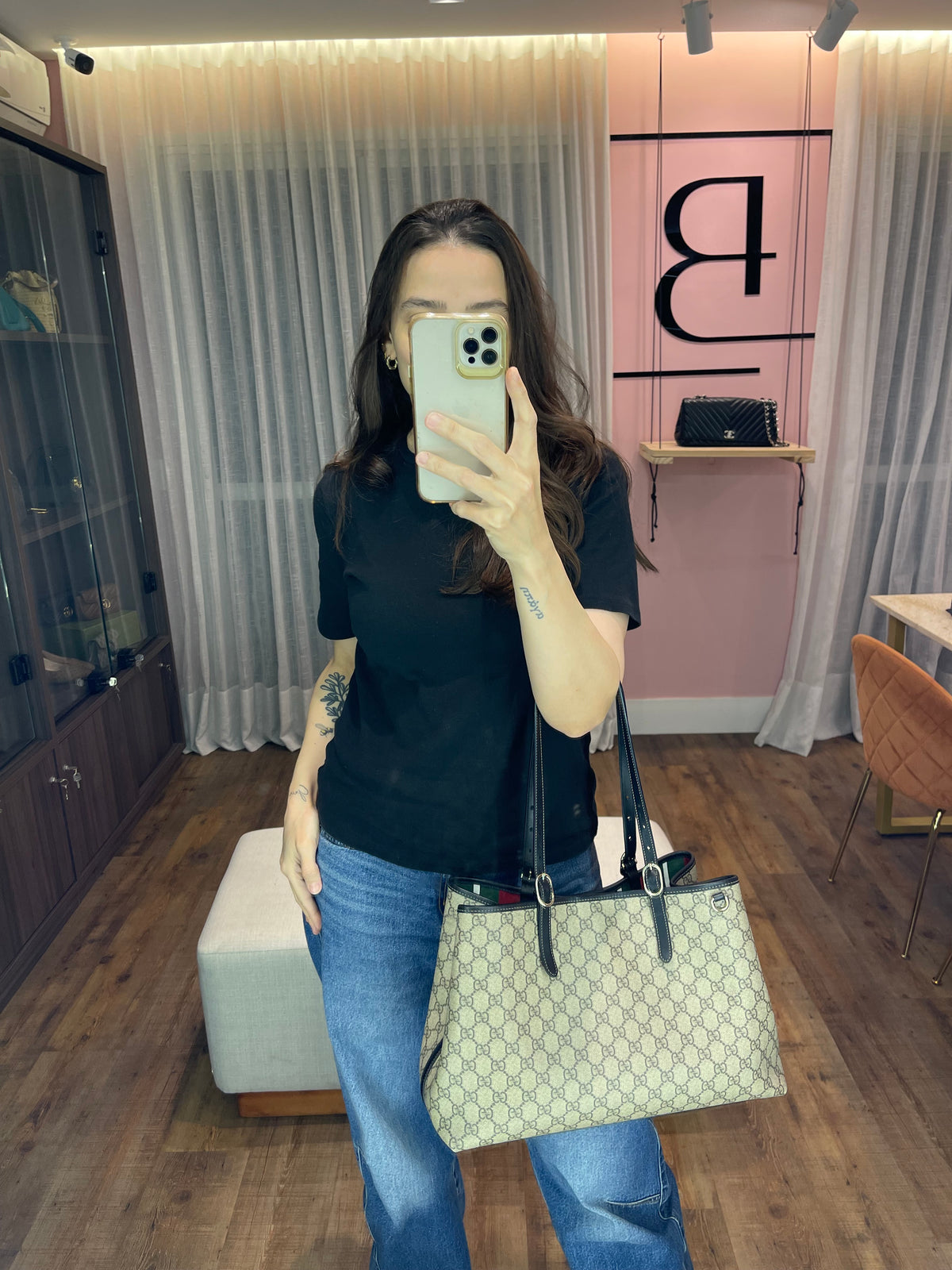 Gucci Emblem Large Tote