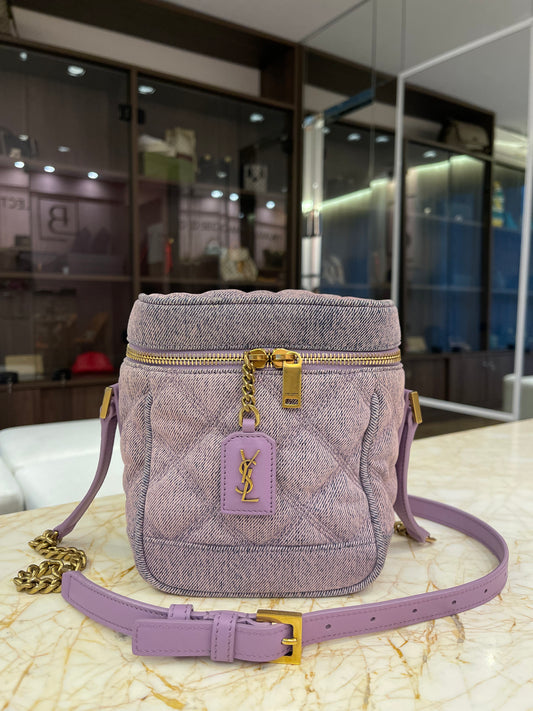 Saint Laurent Denim 80s Vanity Bag