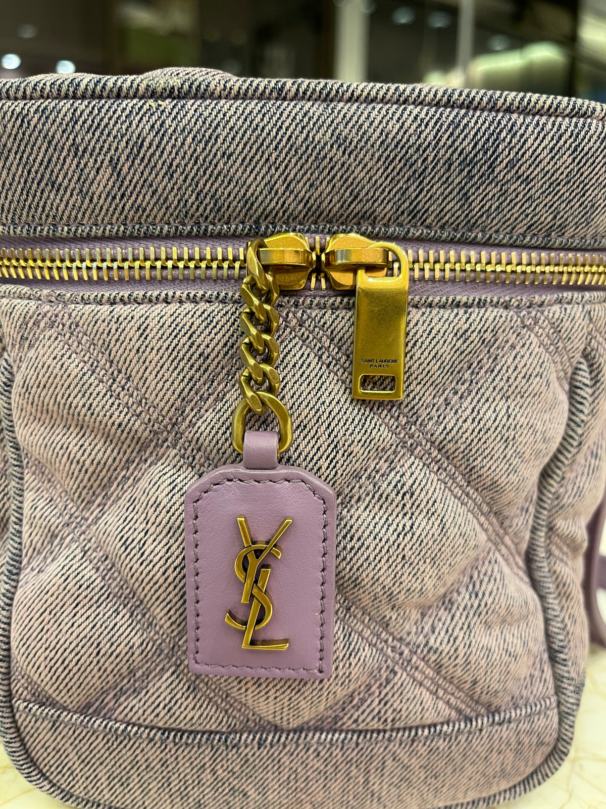 Saint Laurent Denim 80s Vanity Bag