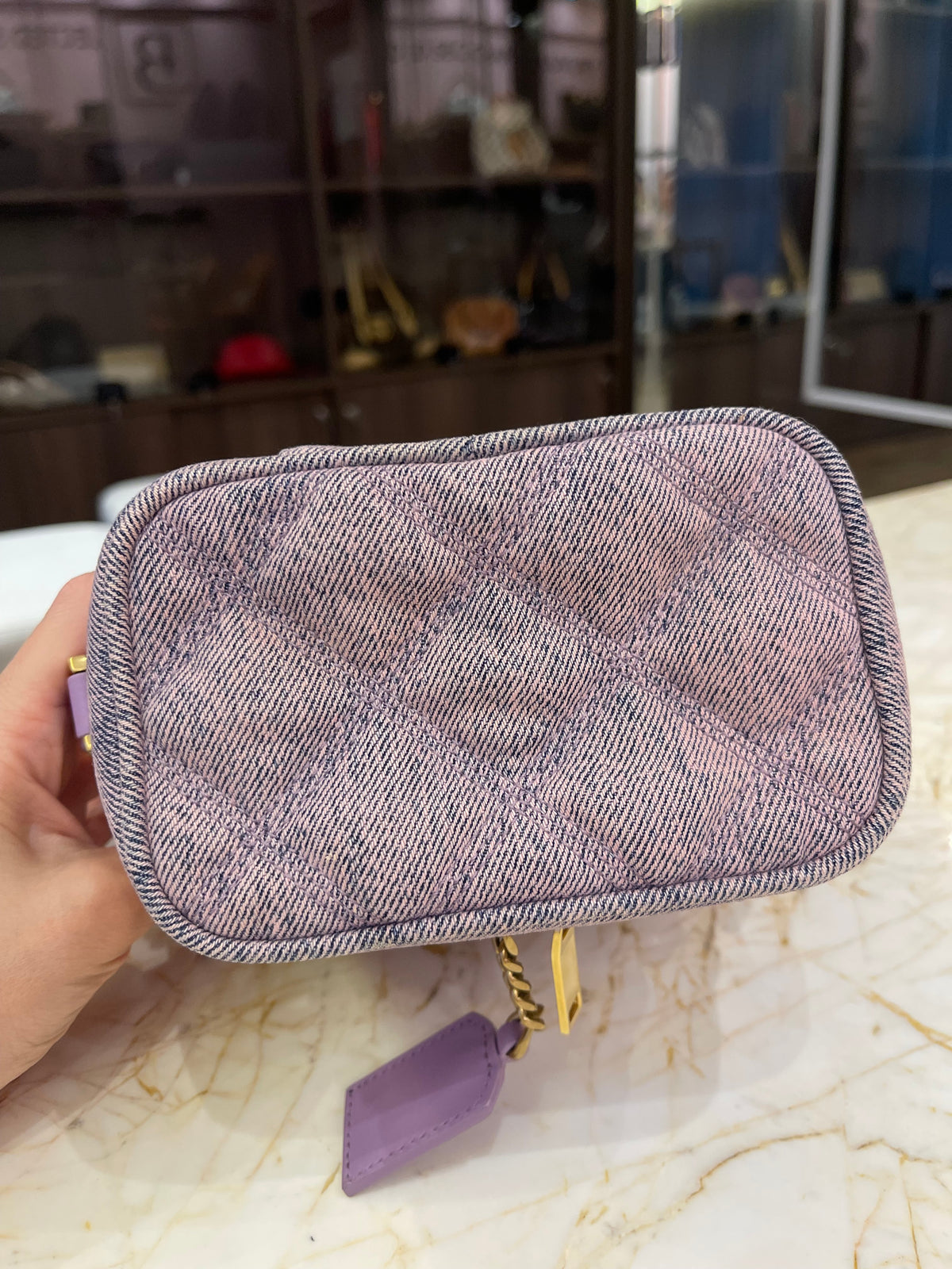 Saint Laurent Denim 80s Vanity Bag