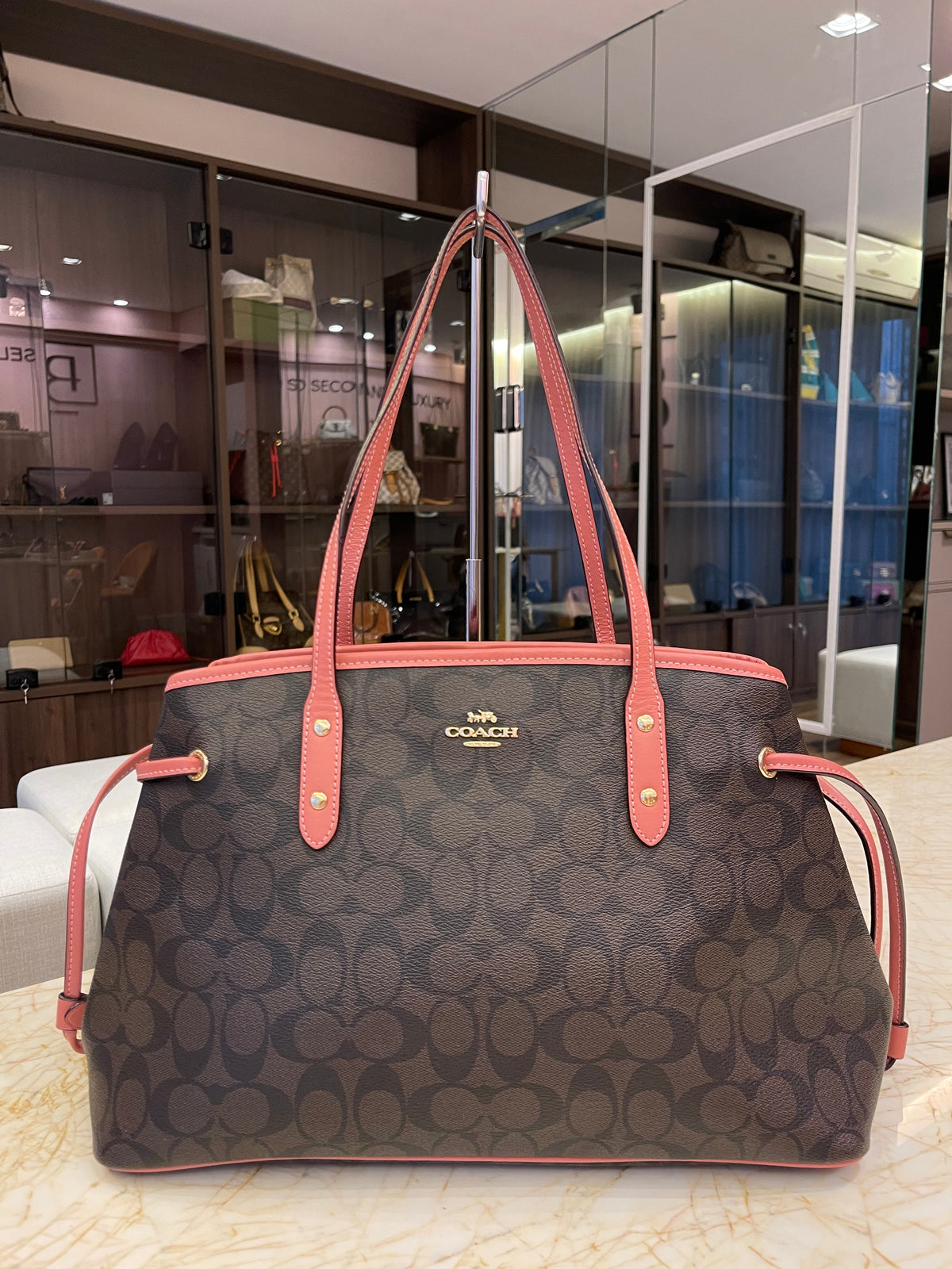 Coach Signature Drawstring Carryall