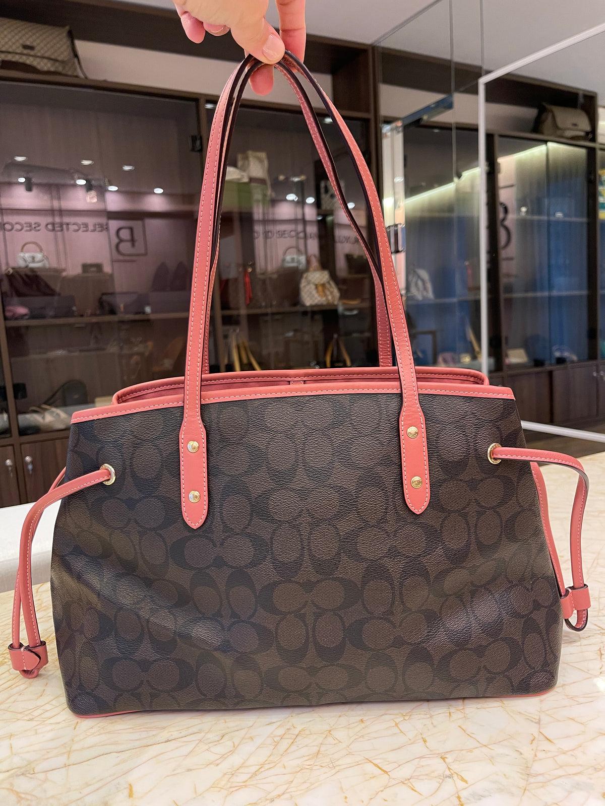 Coach Signature Drawstring Carryall