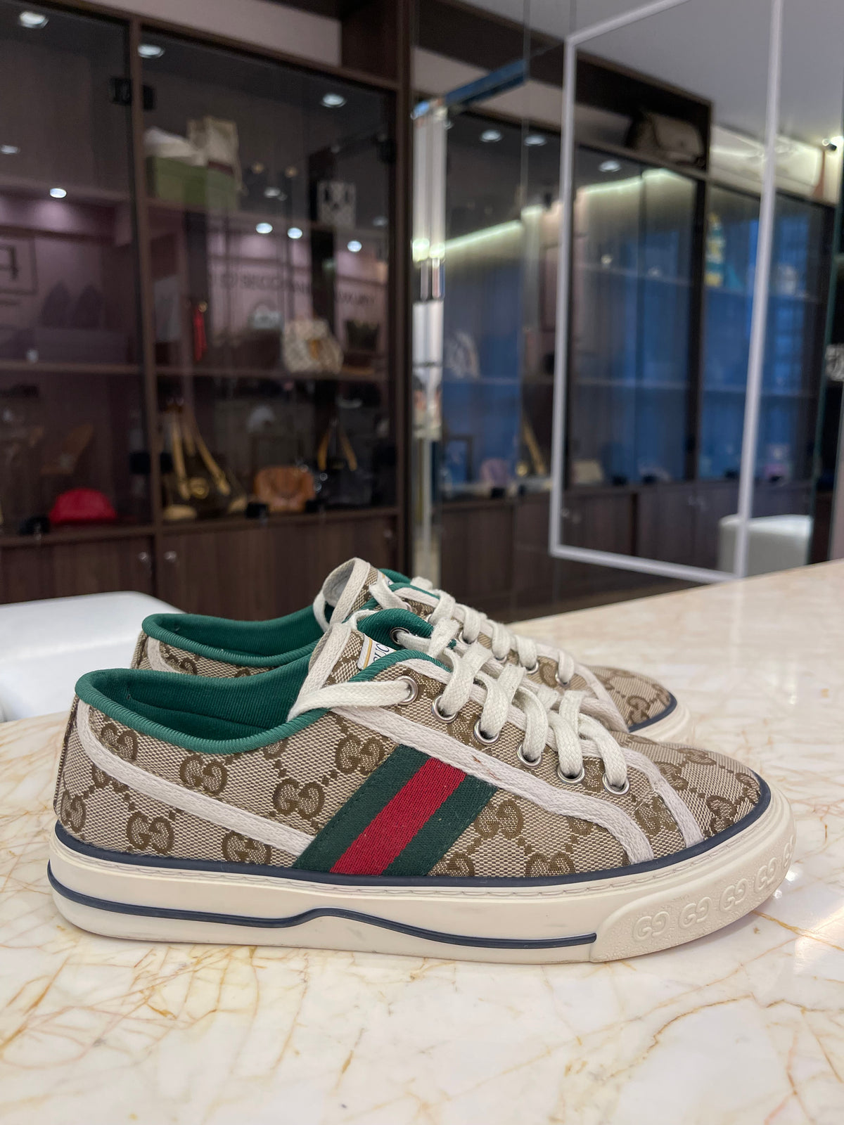 Tênis Gucci 1977 GG Canvas