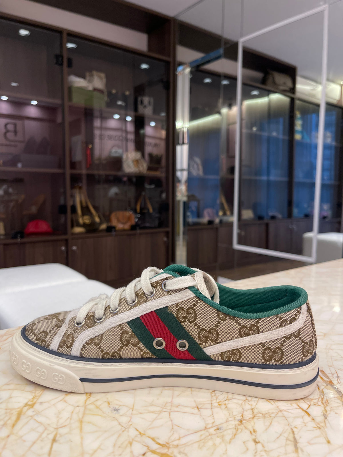 Tênis Gucci 1977 GG Canvas