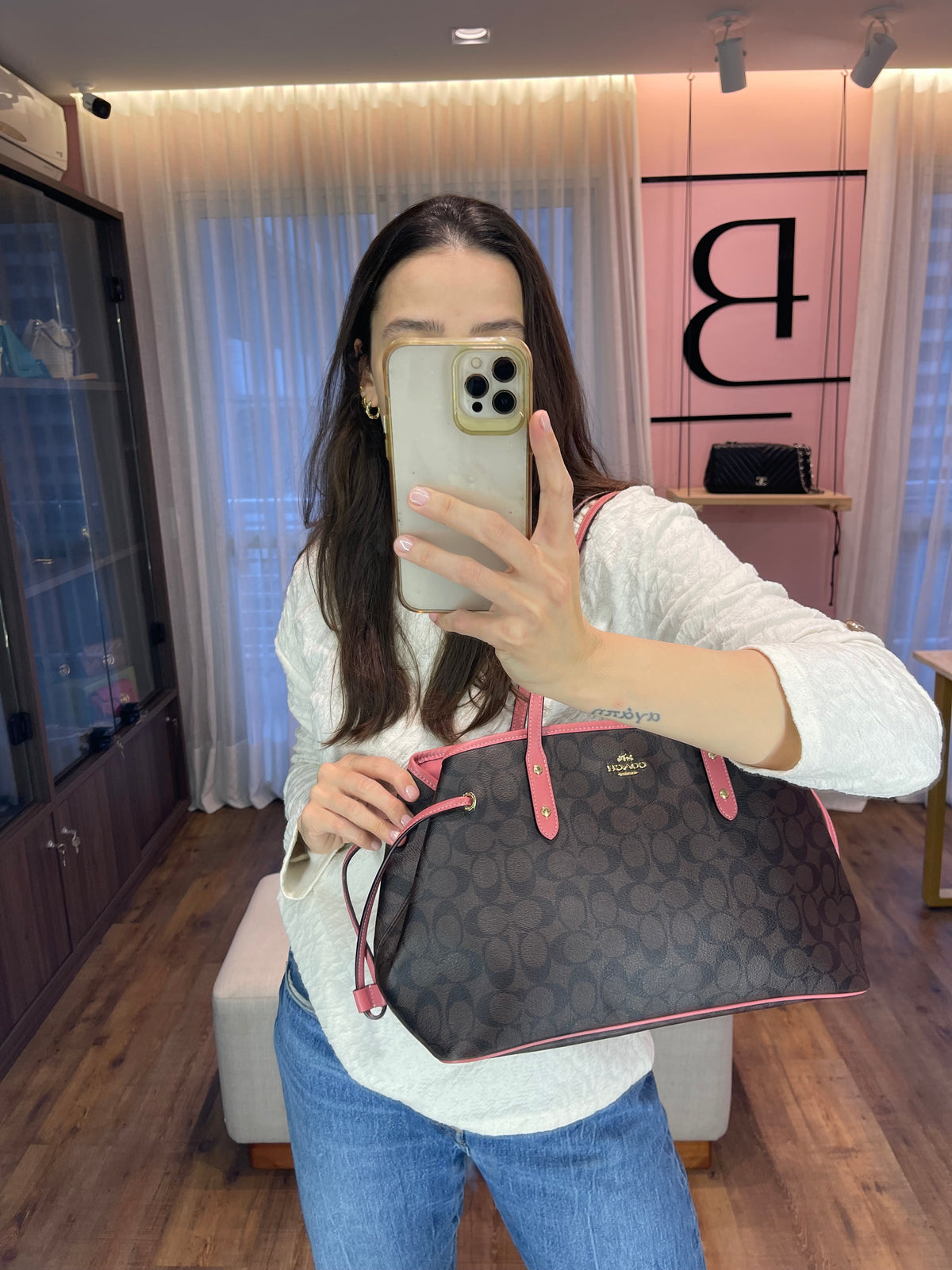Coach Signature Drawstring Carryall