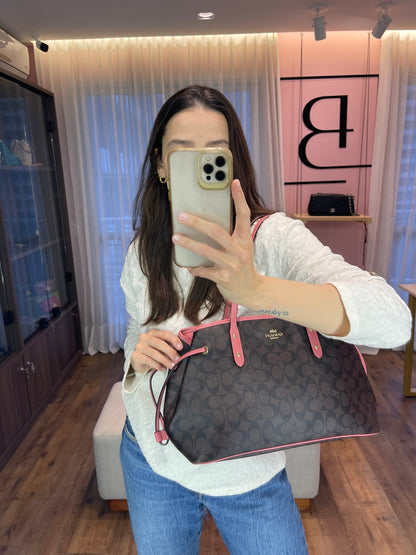 Coach Signature Drawstring Carryall