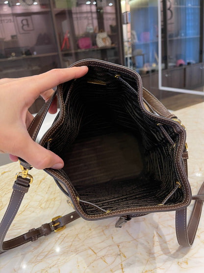 Prada Duet Logo Bucket Jacquard