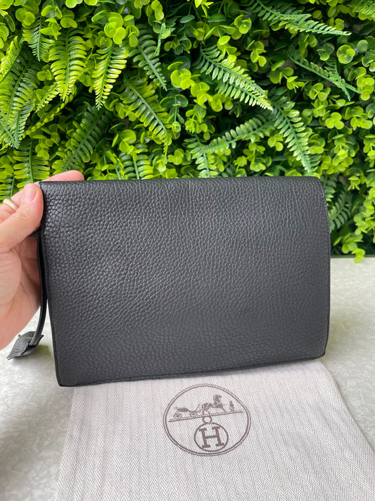 Clutch Hermes Leather Preto
