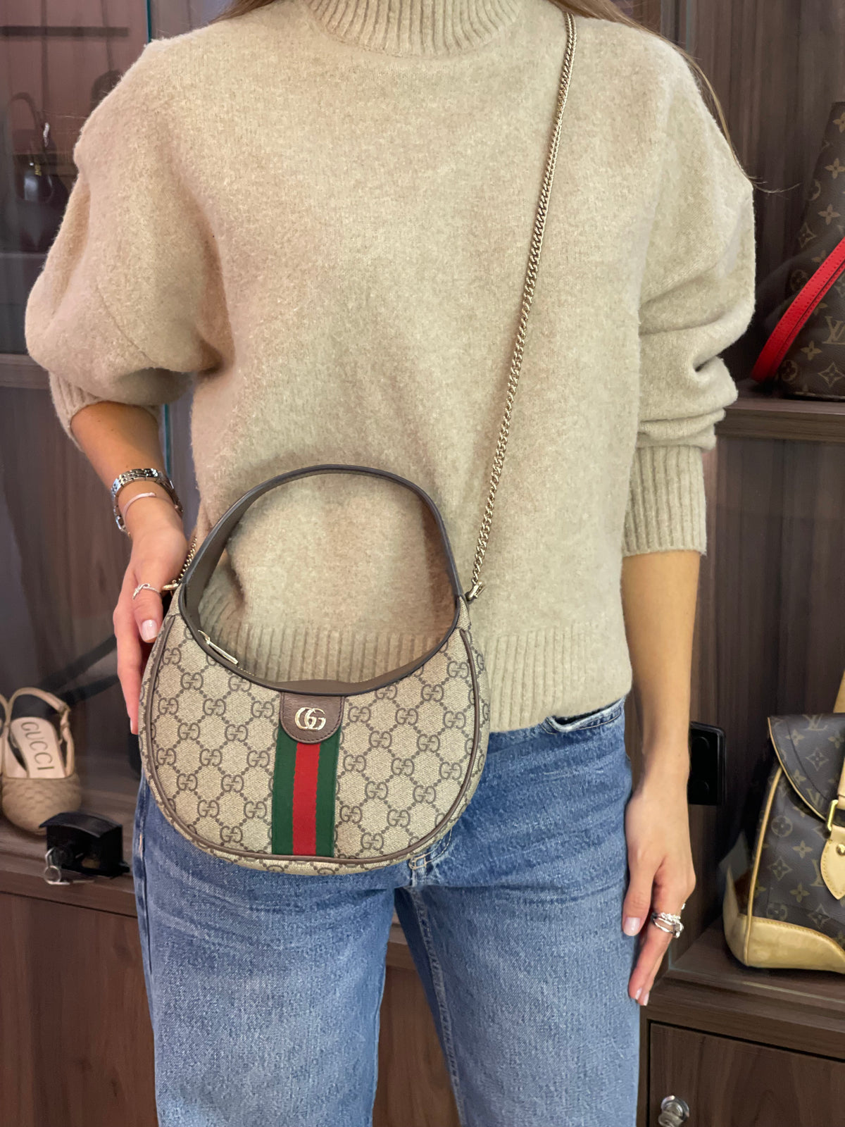Gucci Ophidia Half Moon Monograma