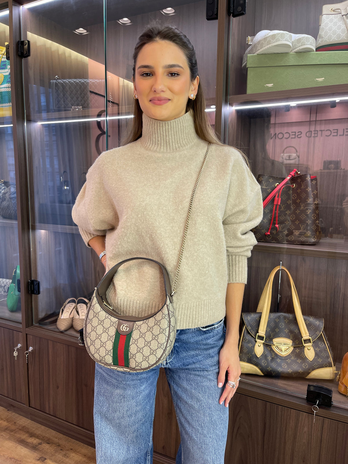 Gucci Ophidia Half Moon Monograma