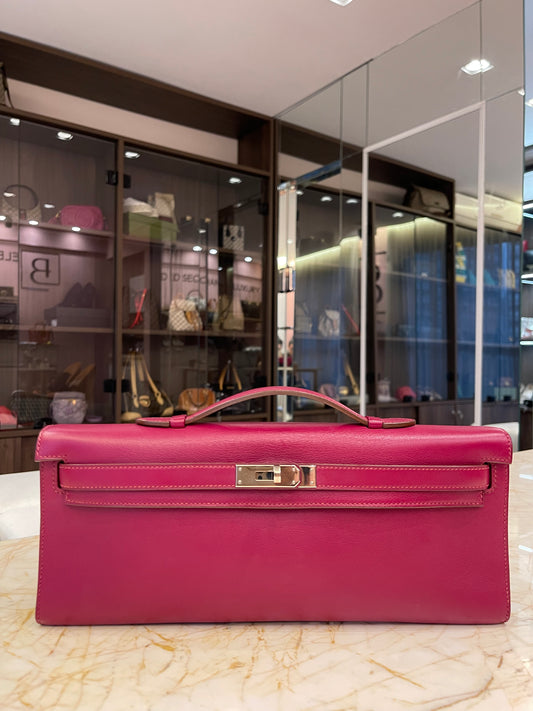 Clutch Hermes Kelly Cut Rosa