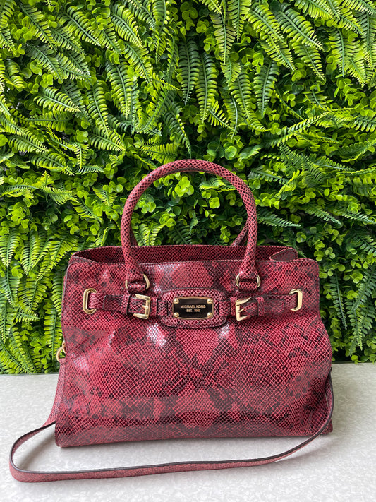 Michael Kors Hamilton Satchel Python
