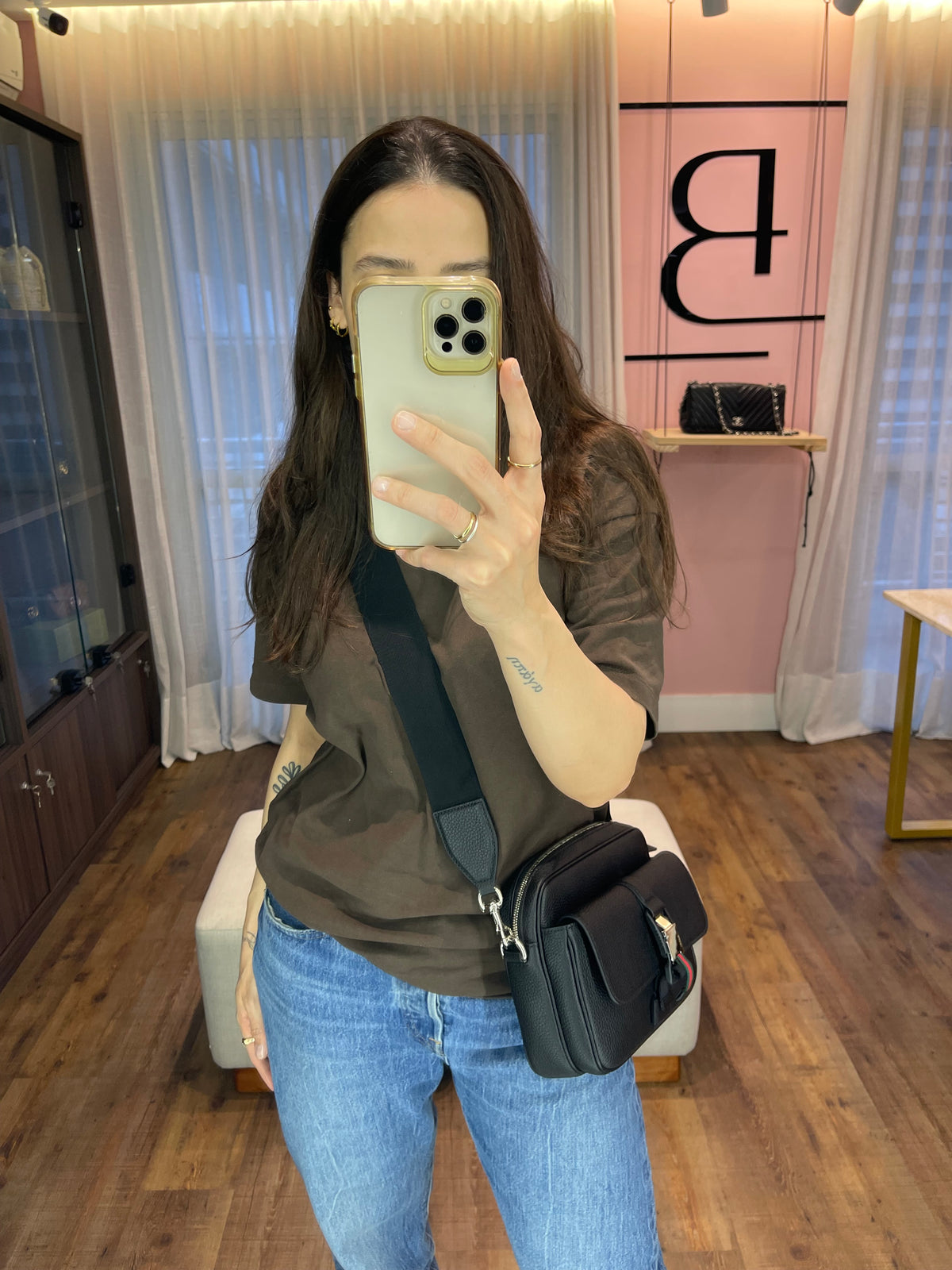Gucci Web Stripe Messenger Small