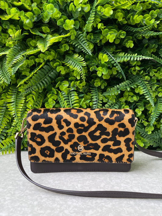 Michael Kors Leather Crossbody Animal Print