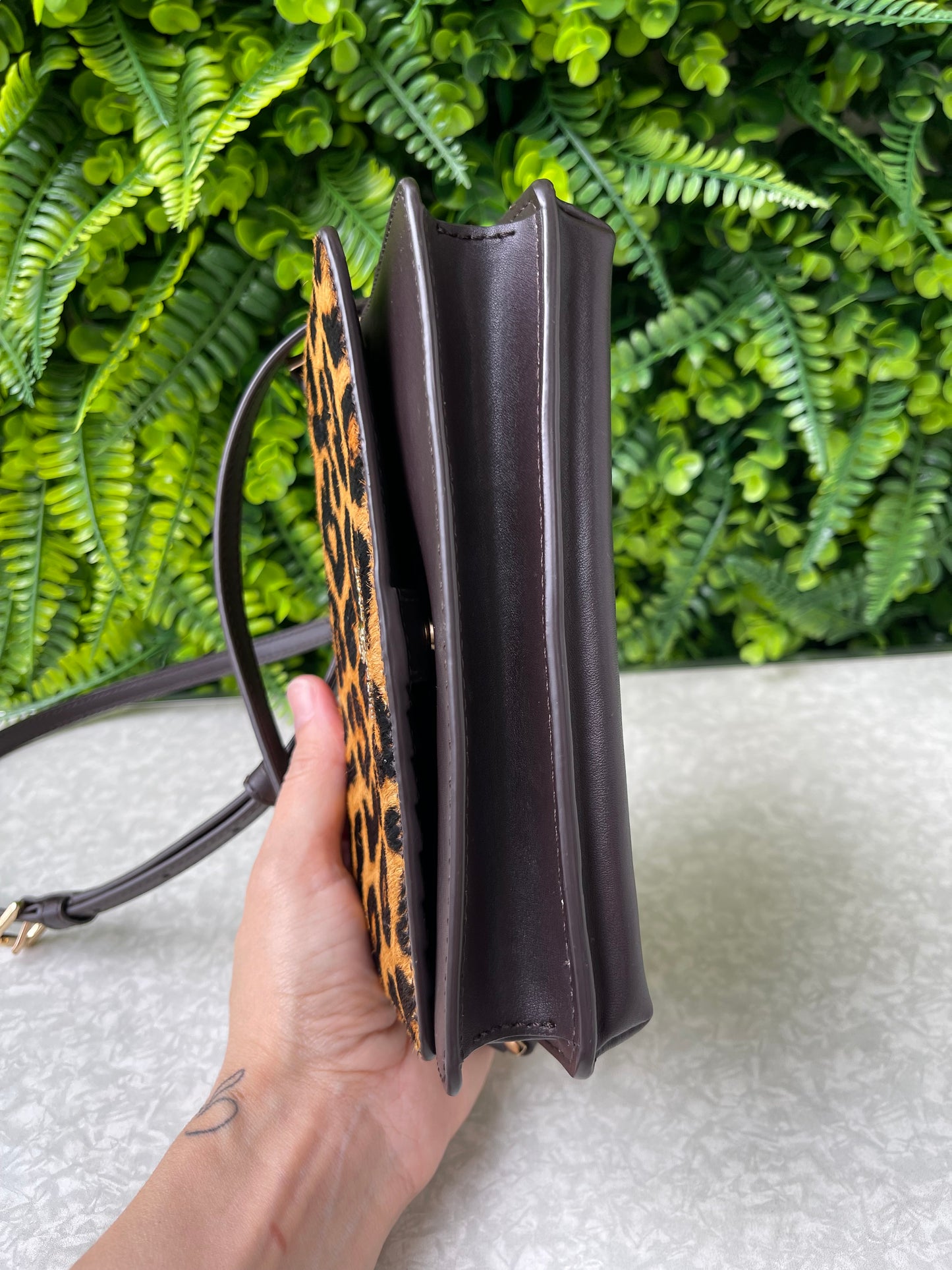 Michael Kors Leather Crossbody Animal Print