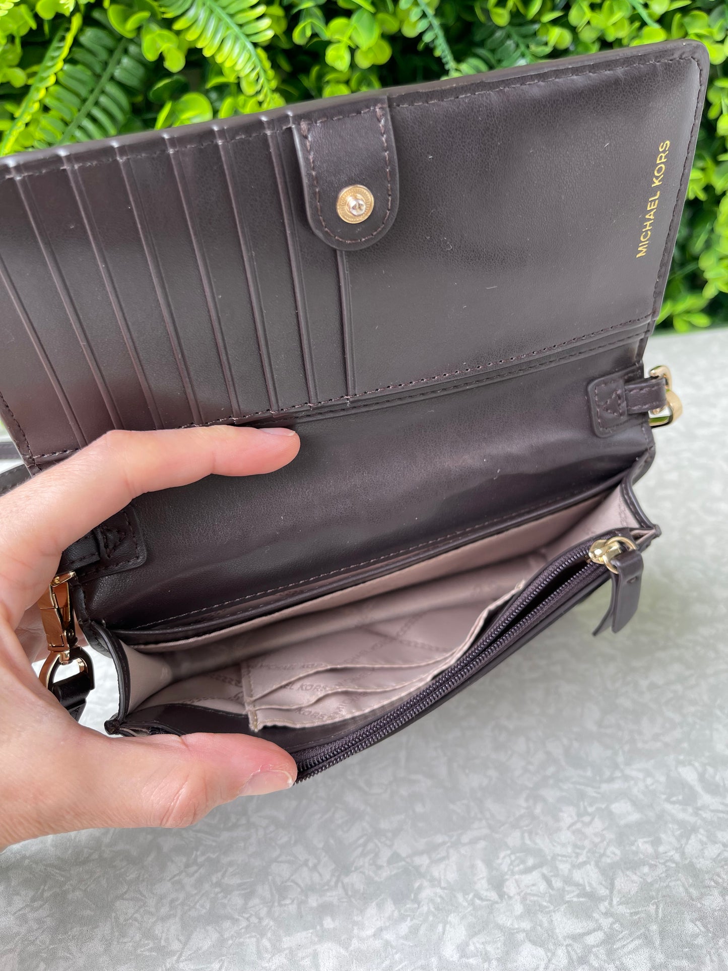 Michael Kors Leather Crossbody Animal Print