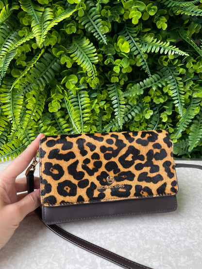 Michael Kors Leather Crossbody Animal Print