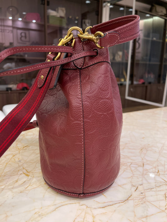 Coach Field Bucket Bag Vinho
