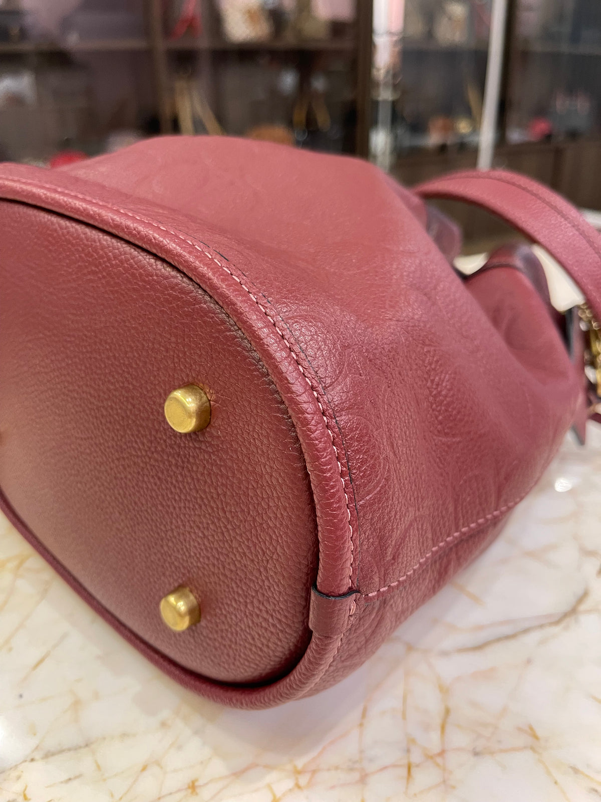 Coach Field Bucket Bag Vinho