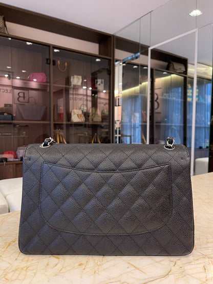 Chanel Classic Double Flap Couro Caviar Jumbo