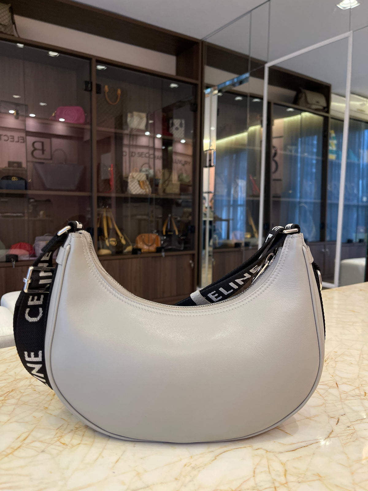 Celine Ava Strap Bag Cinza