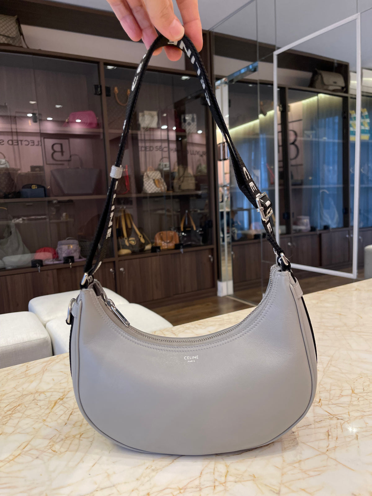 Celine Ava Strap Bag Cinza
