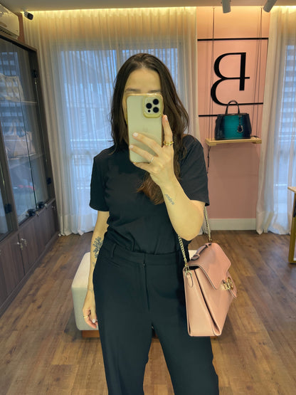 Gucci Interlocking G em Couro Rosa