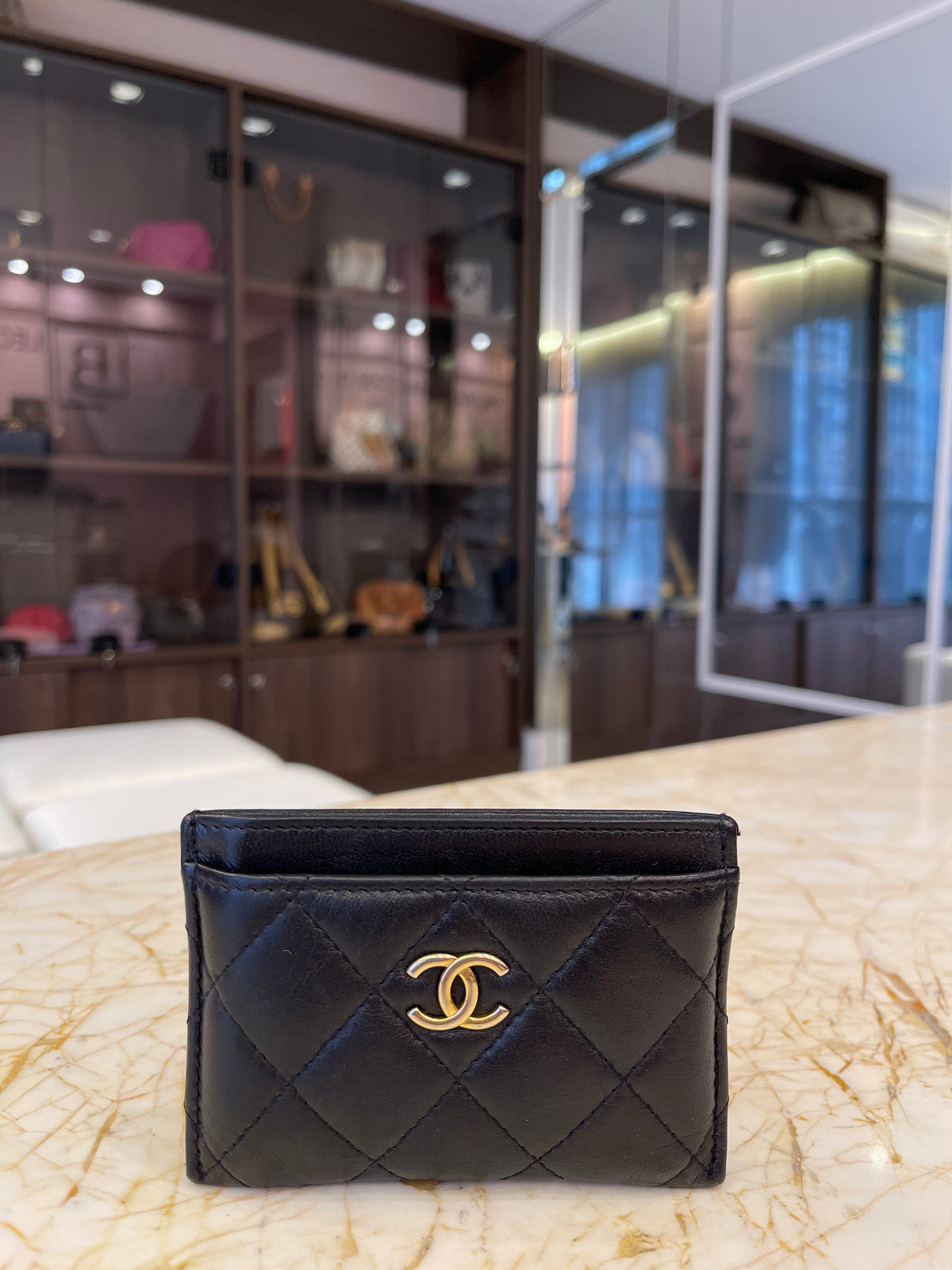 Porta Cartão Chanel Quilted Lambskin
