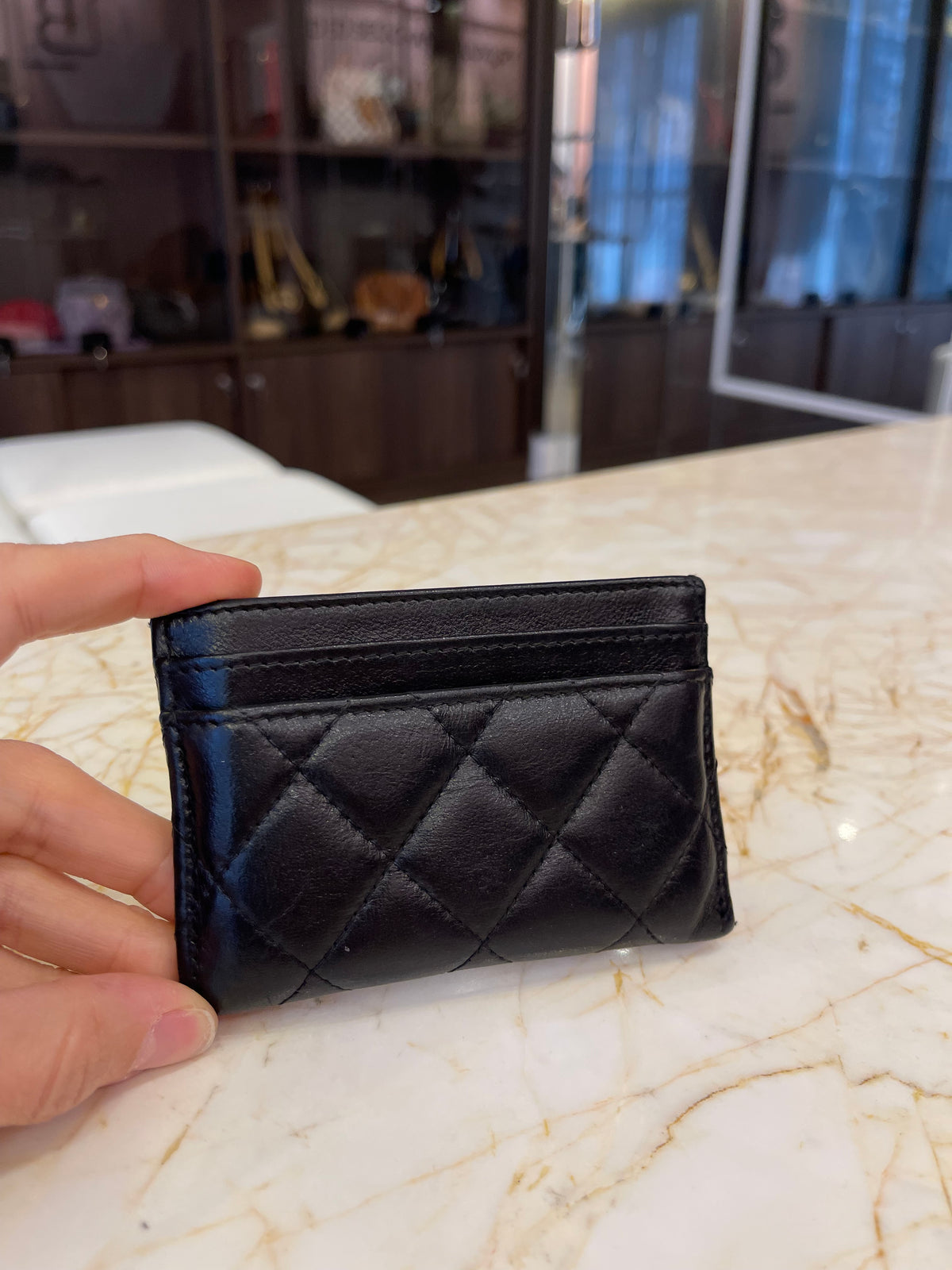 Porta Cartão Chanel Quilted Lambskin