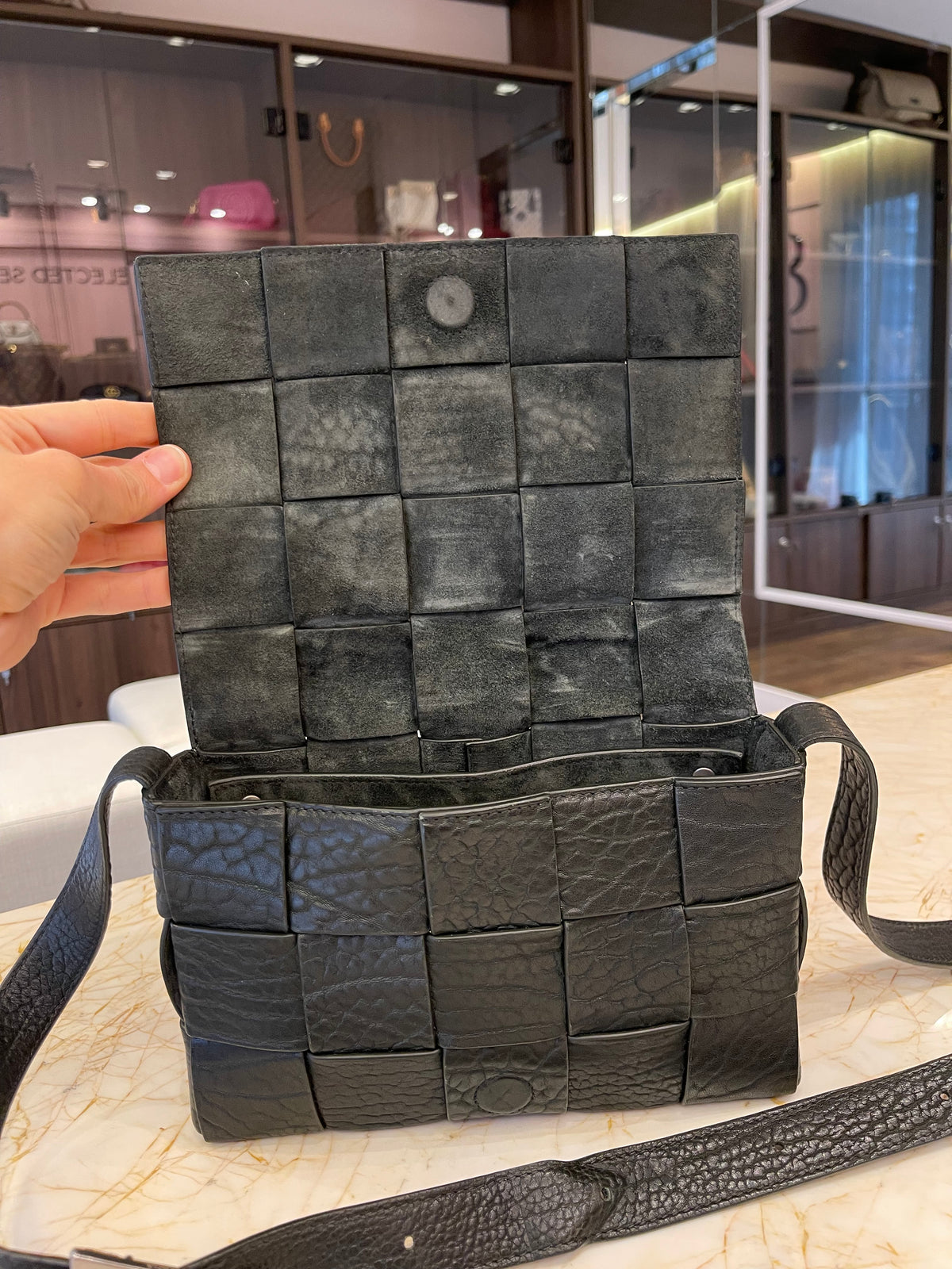 Bottega Veneta Cassette em Couro Texturizado