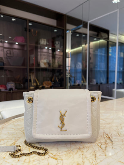 Saint Laurent Mini Nolita Off White