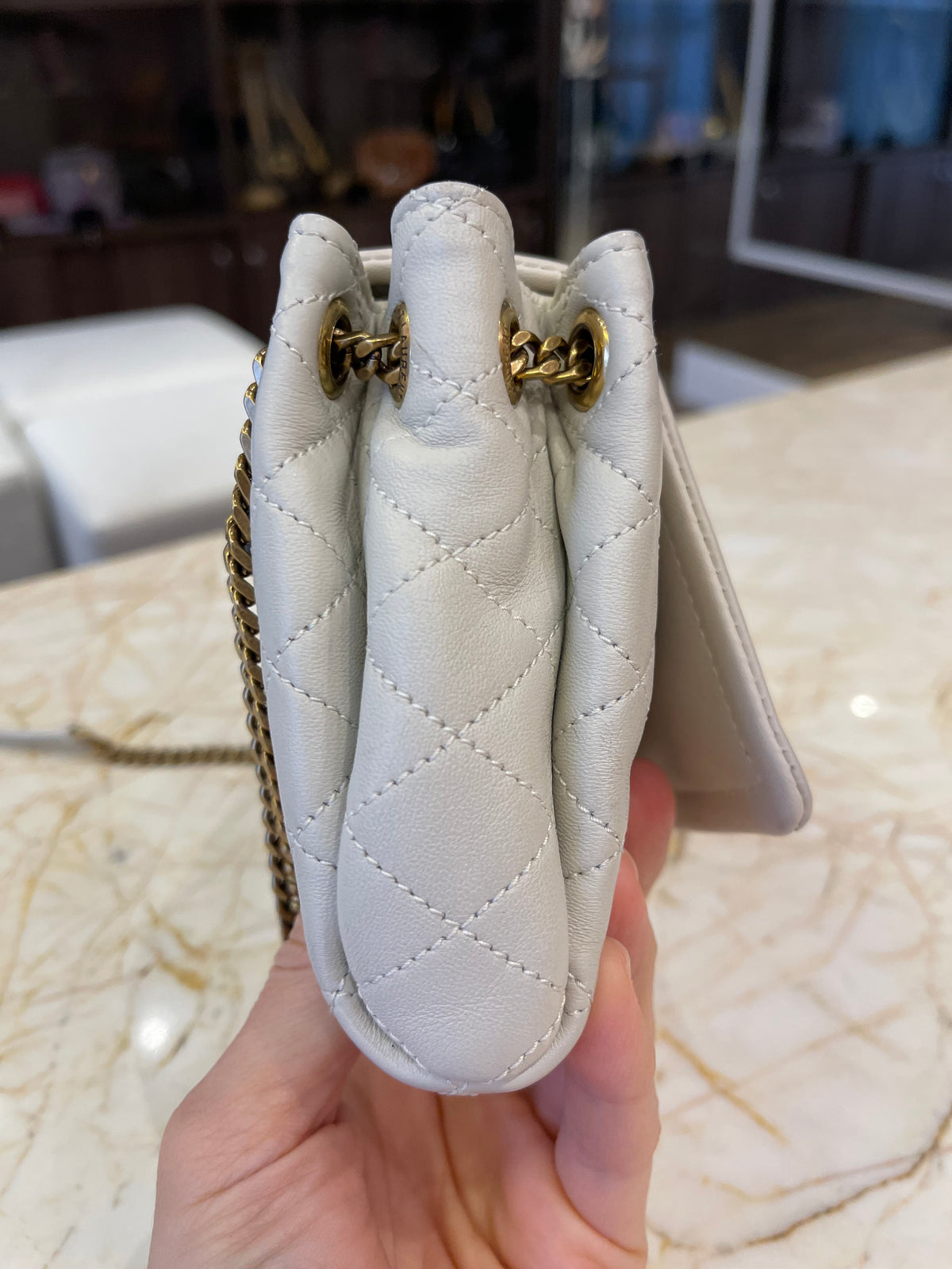 Saint Laurent Mini Nolita Off White